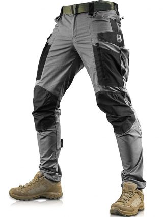 Men's Durable Outdoor Hiking Cargo Pants - Gray