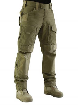 Men's Green Solid Tactical Cargo Pants - Green