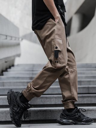 keephen Casual Cargo Trousers for Men, Fashion Middle Waist Narrow Feet  Pants with Pockets Outdoor Long Sweatpants Bottoms M-3XL Black :  Amazon.co.uk: Fashion