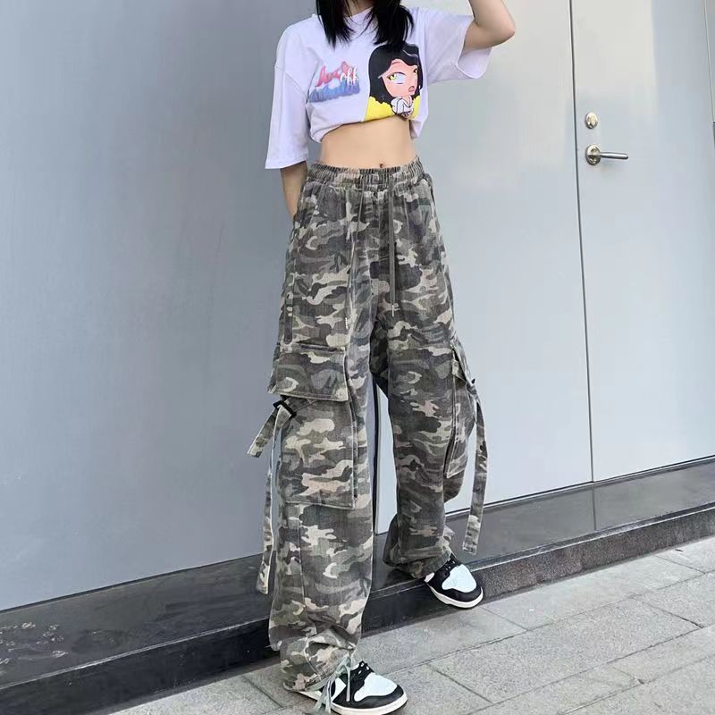 Camo Print Baggy Belted Cargo Pants  Shop All  rue21